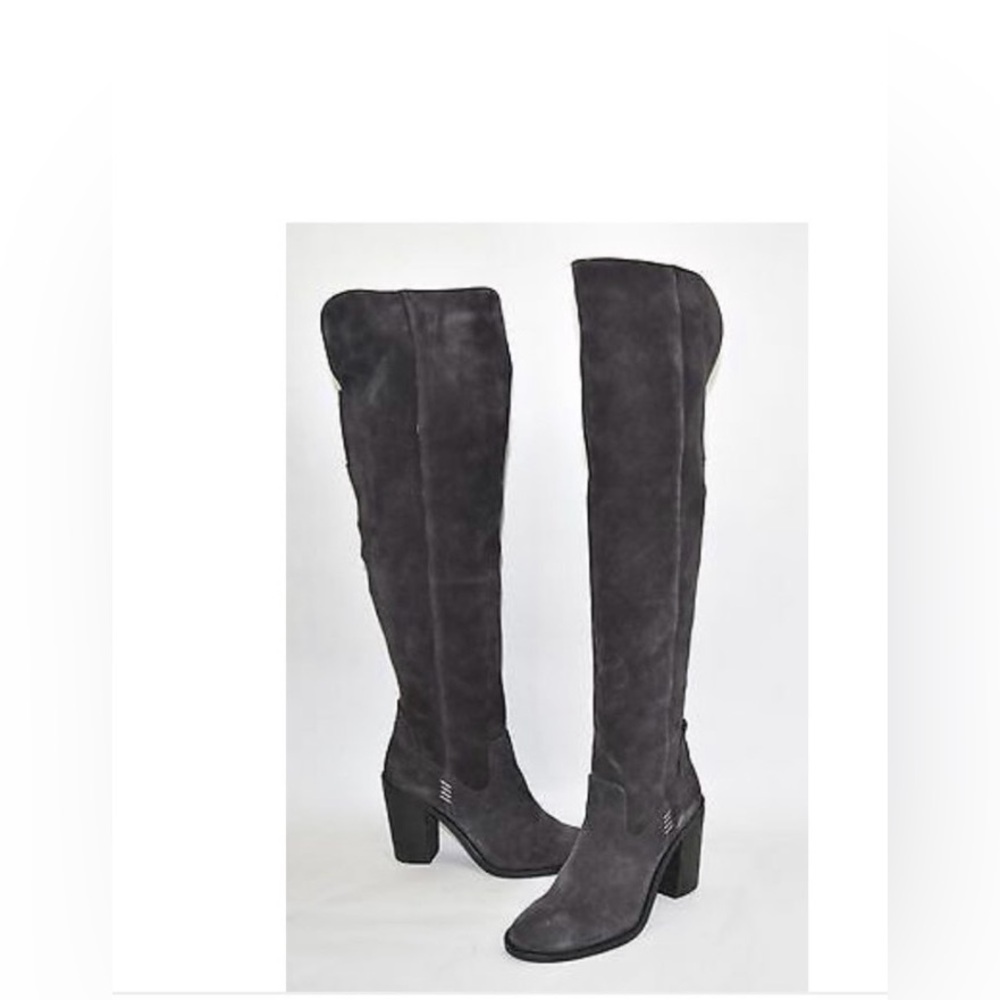 Dolce Vita Ohana Over-the-Knee Boots in Charcoal Suede Women’s